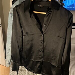 Dynamite Black Satin Shirt